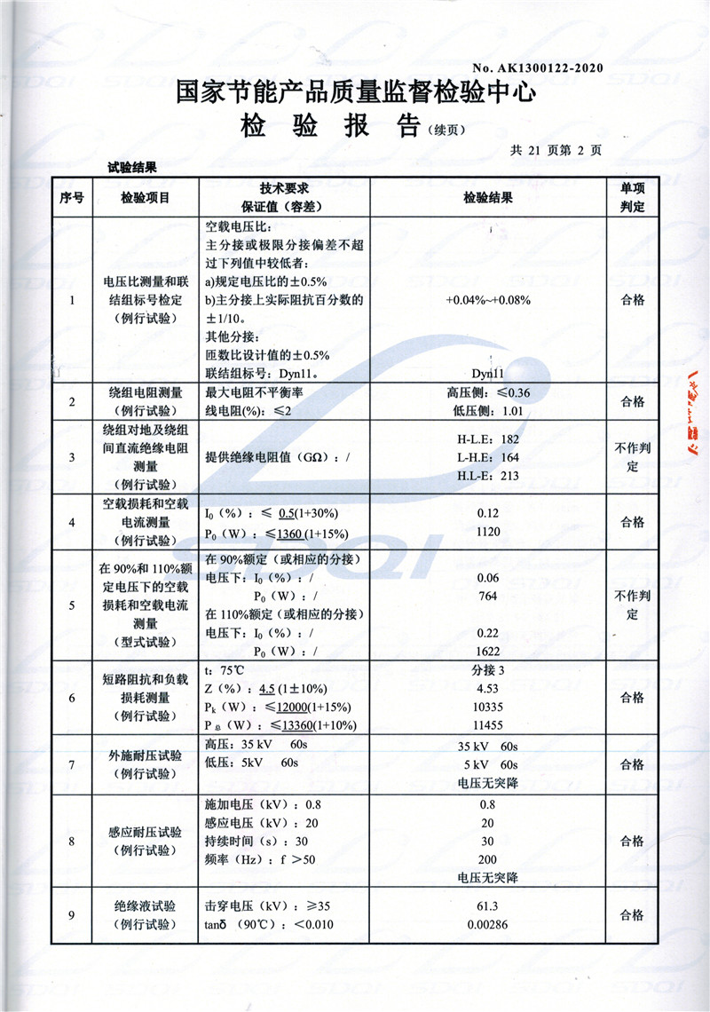 高低压试验报告-S11-1250索县索县索县油浸式变压器-2.jpg